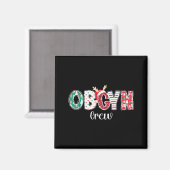 Kerst Obgyn Bemanning Verloskunde Ob Gyn Groep Tea Magneet (Voorkant / Achterkant)