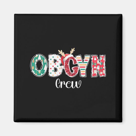 Kerst Obgyn Bemanning Verloskunde Ob Gyn Groep Tea Magneet (Voorkant)