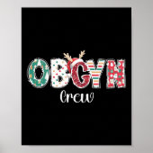 Kerst Obgyn Crew Verloskunde van het Gyn Group Tea Poster (Voorkant)