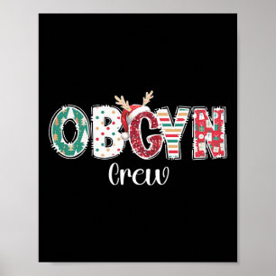Kerst Obgyn Crew Verloskunde van het Gyn Group Tea Poster
