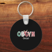 Kerst Obgyn Crew Verloskunde van het Gyn Group Tea Sleutelhanger (Voorkant)