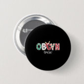 Kerst Obgyn Team Verloskunde Ob Gyn Groep Team  Ronde Button 5,7 Cm (Voorkant /achterkant)
