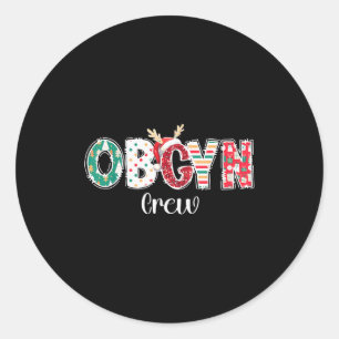 Kerst Obgyn Team Verloskunde Ob Gyn Groep Team  Ronde Sticker
