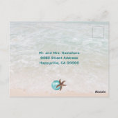 Kerst Oceaan Golven Zeeen n Groeten briefkaarten (Achterkant)