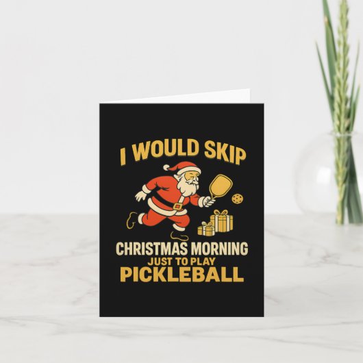 Kerst ochtend overslaan voor Picklell Kerstman Kaart (Voorkant)
