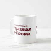 Kerst Ochtend Pyjama & Cacao Grappige Mok (Voorkant links)