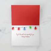 Kerst-octopus draagt een kerstmuts kaart (Binnen)