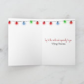 Kerst-octopus draagt een kerstmuts kaart (Binnen)