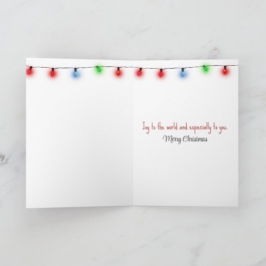 Kerst-octopus draagt een kerstmuts kaart (Binnen)