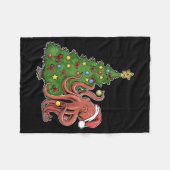 Kerst Octopus Fleece Deken (Voorkant (Horizontaal))