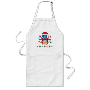 kerst-octopus-Schort Lang Schort