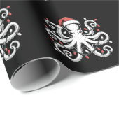 Kerst Octopus Sinterklaas Hoed Lichten Xmas Feestd Cadeaupapier (Rol Hoek)