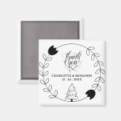 Kerst of vakantie bruiloft dank u magneet (Voorkant / Achterkant)