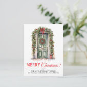 Kerst of vakantie onroerend goed vakantie Briefkaa Feestdagenkaart (Staand voorkant)