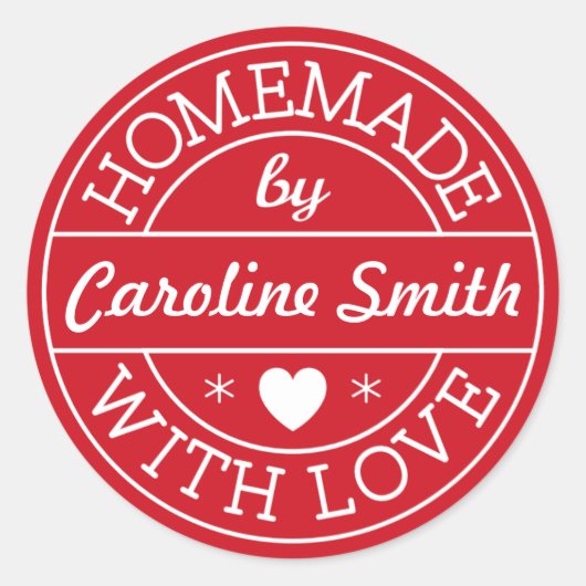 Kerst- of Valentijnse stickers met een eigen naam (Voorkant)