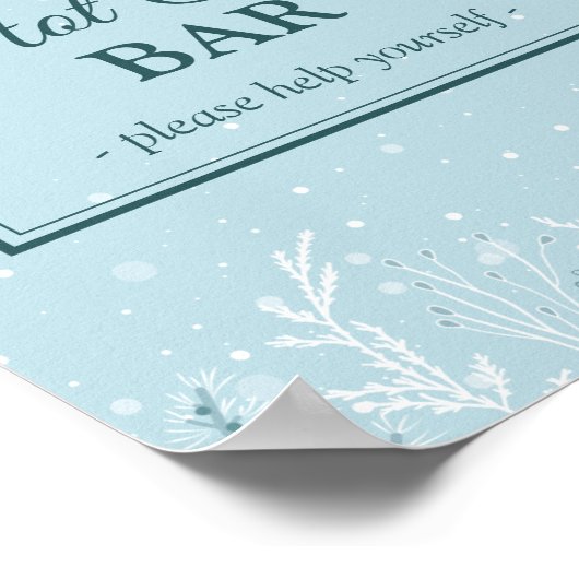 Kerst- of winterfeestdag, hete cacaobalk poster (Hoek)