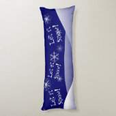 Kerst- of winterscène met tweeslachtige carrosseri lichaamskussen (Achterkant (Verticaal))