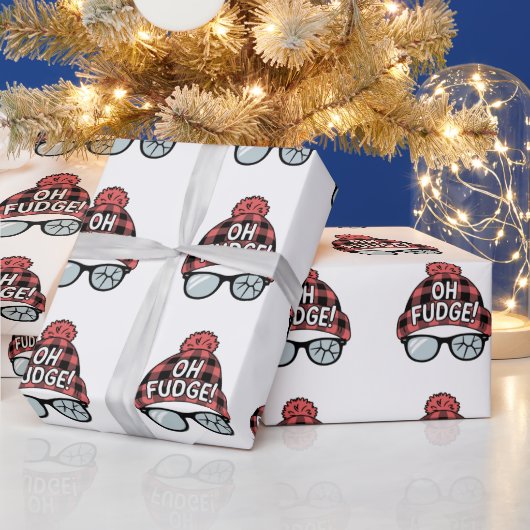 Kerst Oh Fudge Kerstvakantie Grappige Vakantie Cadeaupapier (Feestdagen)