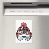 Kerst Oh Fudge Kerstvakantie Grappige Vakantie Magneet (Insitu (Vaatwasser))