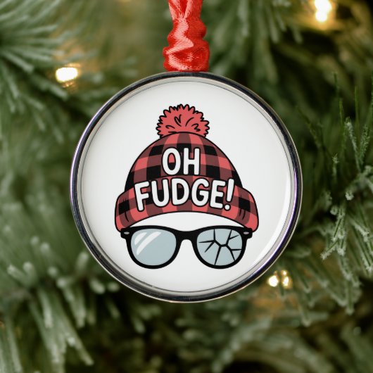 Kerst Oh Fudge Kerstvakantie Grappige Vakantie Metalen Ornament (Boom)
