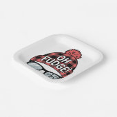 Kerst Oh Fudge Kerstvakantie Grappige Vakantie Papieren Bordje (Gebogen)