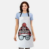 Kerst Oh Fudge Kerstvakantie Grappige Vakantie Schort (Gedragen)