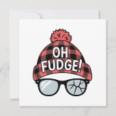 Kerst Oh Fudge Xmas Vakantie Grappige Feestdag  Feestdagenkaart (Voorkant)
