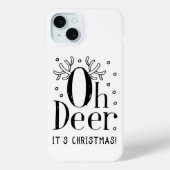 Kerst Oh herten iPhone 15 plus hoesje (Achterkant)