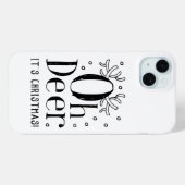 Kerst Oh herten iPhone 15 plus hoesje (Achterkant (horizontaal))