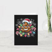 Kerst Ojamas Pyjama Op O Emoticon Vinta Kaart (Voorkant)