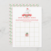 Kerst Olifant Baby shower Bingo Kaart (Voorkant / Achterkant)
