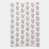 Kerst Olifant Keuken Handdoeken (Verticaal)