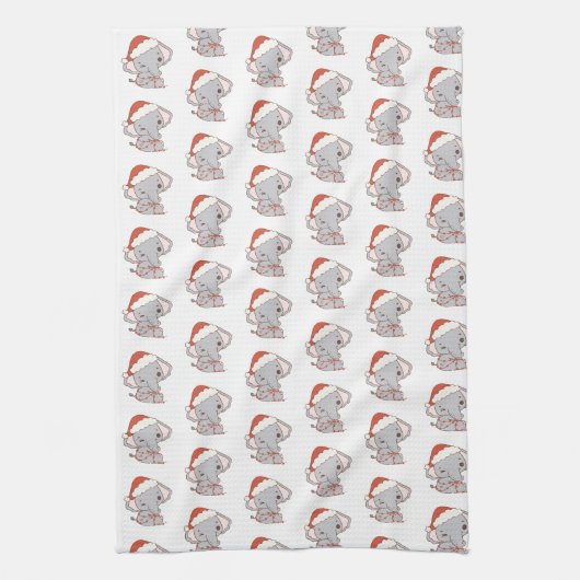 Kerst Olifant Keuken Handdoeken (Verticaal)