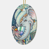 KERST OLIFANT, KRONKELIG VAN GESCHENKEN & GOEDE JU KERAMISCH ORNAMENT (Links)