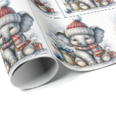 Kerst olifant met geschenken cadeaupapier (Rol Hoek)
