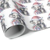 Kerst olifant met geschenken cadeaupapier (Rol Hoek)