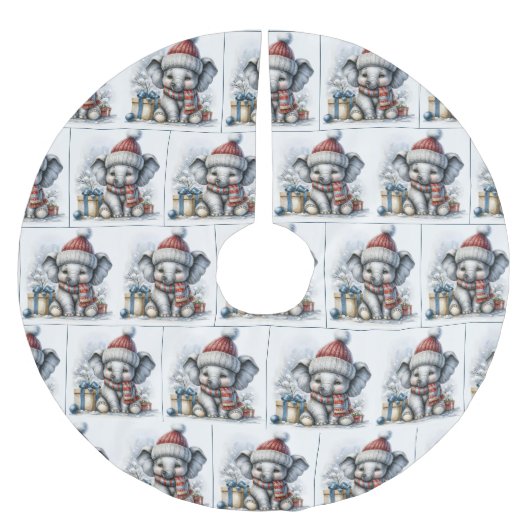 Kerst olifant met geschenken kerstboom rok (Voorkant)