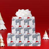 Kerst Olifant Santa Schattige Cadeaupapier