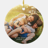 Kerst Oma Foto en Notenkraker Script Keramisch Ornament (Achterkant)