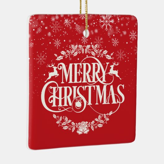 Kerst Oma, Omaatje Definitie Script Vakantie Keramisch Ornament (Rechts)