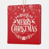 Kerst Oma, tante definitie Script Vakantie Keramisch Ornament (Links)