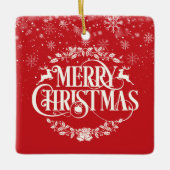 Kerst Oma, tante definitie Script Vakantie Keramisch Ornament (Voorkant)