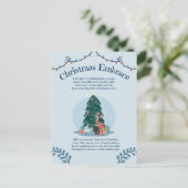 Kerst omhelzen liefde gedicht briefkaart (Staand voorkant)