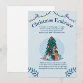 Kerst omhelzen liefde gedicht notitiekaartje (Voorkant / Achterkant)