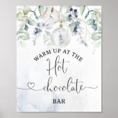 Kerst omhoog bij de Hot Chocolate bar Poster (Voorkant)