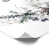 Kerst omhoog bij de warme chocoladebar poster (Hoek)