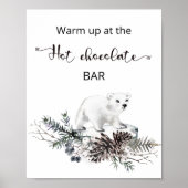 Kerst omhoog bij de warme chocoladebar poster (Voorkant)