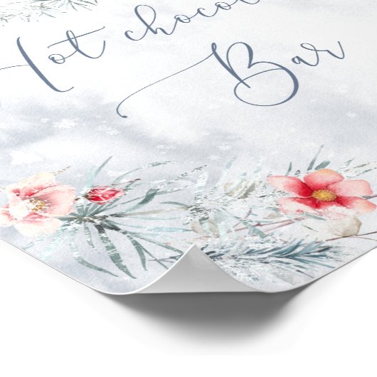 Kerst omhoog bij de warme chocoladebar poster (Hoek)