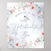 Kerst omhoog bij de warme chocoladebar poster (Voorkant)