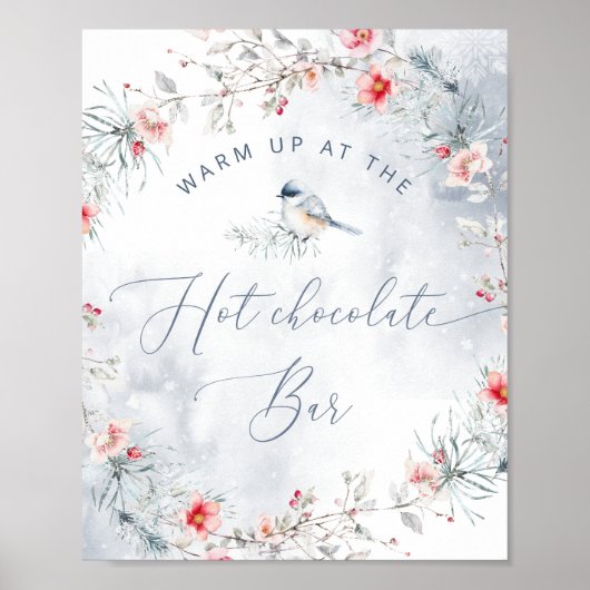 Kerst omhoog bij de warme chocoladebar poster (Voorkant)